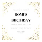 Fanned Corner Dots - Birthday Invitation